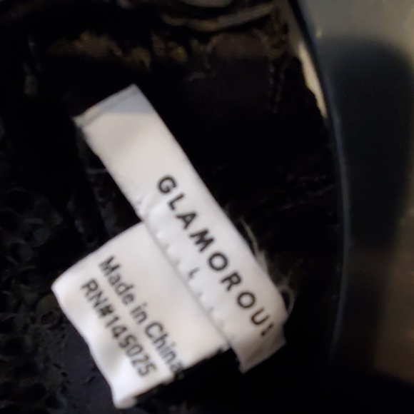 Nw GLAMOROUS women's black lace dress - Picture 8 of 8